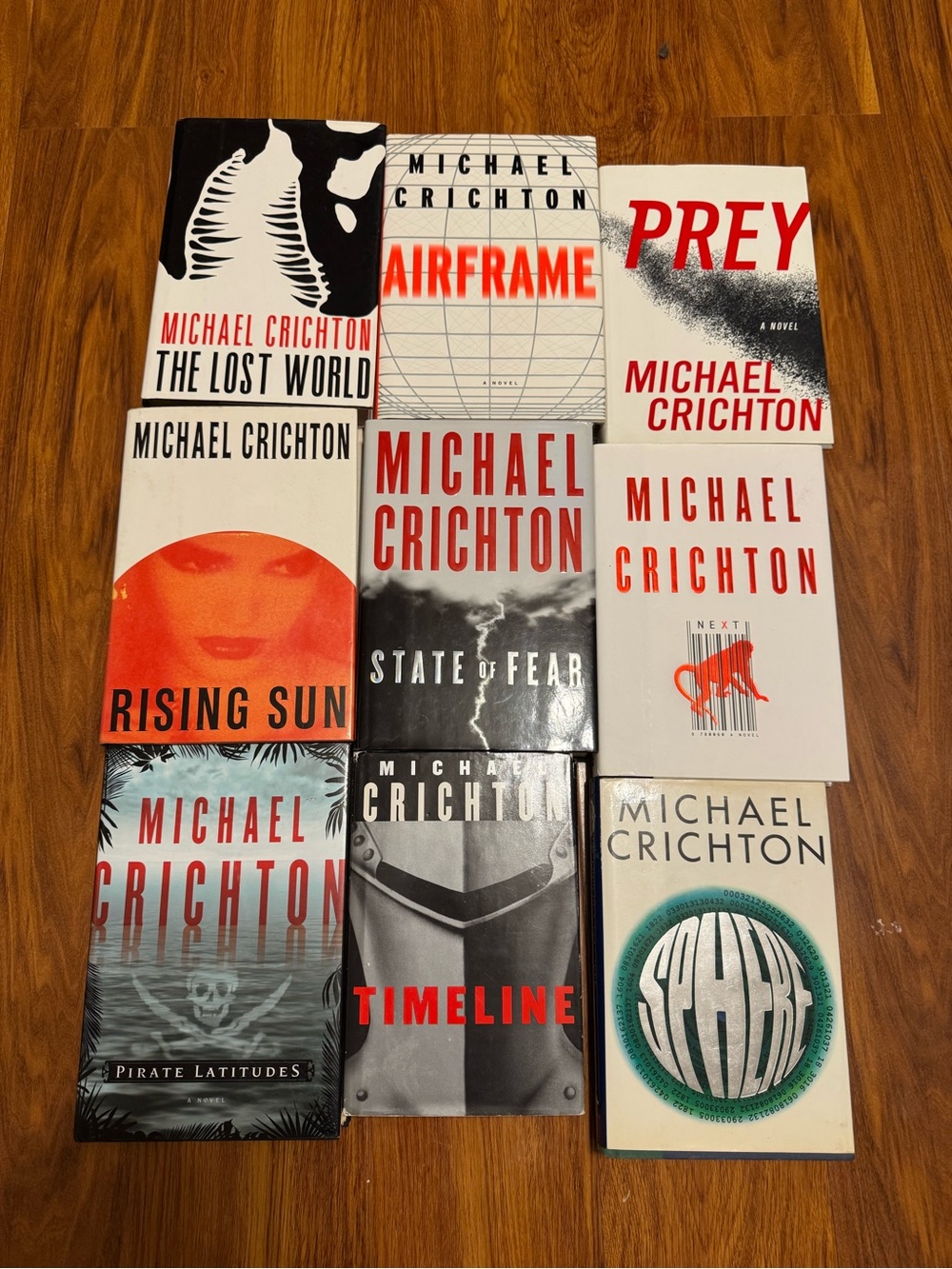 Michael Crichton Hardcover Book Bundle